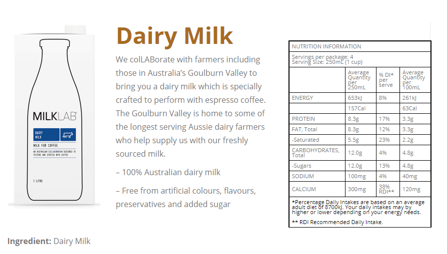 dairy milk info